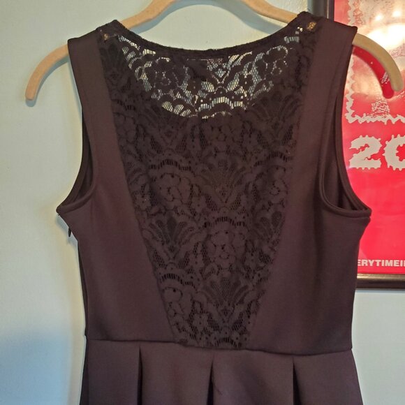Forever 21 Y2K Tumblrcore Indie Black Fit and Flare Lace Mini Dress Size Small - Picture 6 of 10